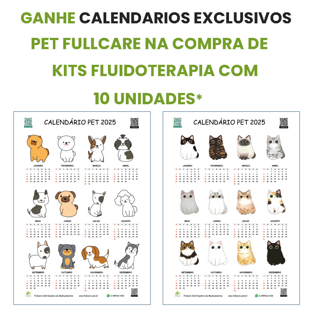 20 Kit Fluidoterapia 250ml Equipo e Agulhas Fullcare